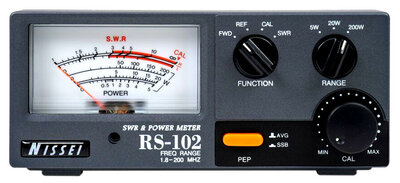 Nissei RS-102 SWR Powermeter 1.8-200 Mhz 200 Watt