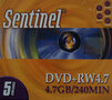 5 Stuks Sentinel Rewritable DVD+RW 4.7 GB Jewel Case